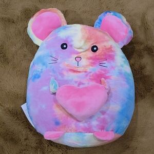 🆕️ 2 SCOOPS, 15inch Vibrant Tie-Dye Stuffed Valentine Mouse